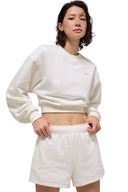 Cropped Accolade Crewneck Ivory - Unmatched Kicks - ALO