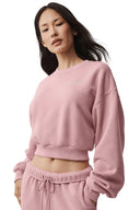 Cropped Accolade Crewneck - Vintage Pink - Unmatched Kicks - ALO