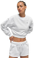 Cropped Accolade Crewneck White - Unmatched Kicks - ALO