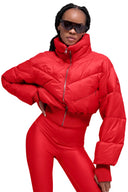 Cropped Atmosphere Puffer - Bright Red - Unmatched Kicks - ALO