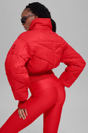 Cropped Atmosphere Puffer - Bright Red - Unmatched Kicks - ALO