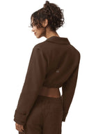 Cropped Cosmopolitan Jacket - Espresso - Unmatched Kicks - ALO