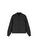Cropped Dress Shirt - Black Pinstripe - Unmatched Kicks - REP