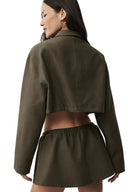 Cropped Fan Favorite Full Zip Jacket - Olive Tree - Unmatched Kicks - ALO