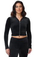 Cropped Mockneck Jacket Liquorice - Unmatched Kicks - Juicy Couture