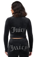 Cropped Mockneck Jacket Liquorice - Unmatched Kicks - Juicy Couture