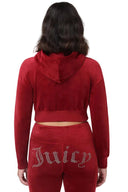 Cropped Scottie Hoodie Red Dahlia - Unmatched Kicks - Juicy Couture