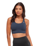 Cross Over Sports Bra medium support Heavy Blue - Unmatched Kicks - GYMSHARK