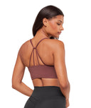 Cross Over Sports Bra medium support Heavy Burgundy Brown - Unmatched Kicks - GYMSHARK