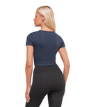 Crossover Midi Top with Shelf body fit Heavy Blue - Unmatched Kicks - GYMSHARK