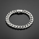 10mm Cuban Link Bracelet - Silver RG3001