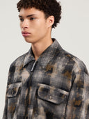 Curved Logo Check Overshirt - Unmatched Kicks - Palm Angeles