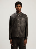 Curved Logo Coated Overshirt - Unmatched Kicks - Palm Angeles