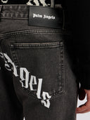 Curved Logo Denim Jeans - Unmatched Kicks - Palm Angeles