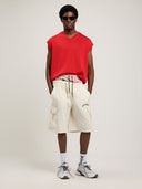 Curved Logo Loose Cargo Shorts - Unmatched Kicks - Palm Angeles