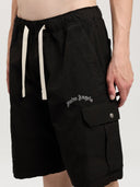 Curved Logo Loose Cargo Shorts - Unmatched Kicks - Palm Angeles