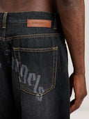 Curved Logo Loose Jeans - Unmatched Kicks - Palm Angeles