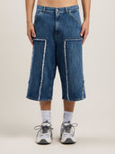 Curved Logo Skater Shorts - Unmatched Kicks - Palm Angeles