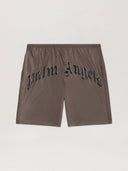 Curved Logo Swimshorts - Unmatched Kicks - Palm Angeles