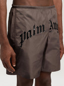 Curved Logo Swimshorts - Unmatched Kicks - Palm Angeles