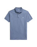 Custom Slim Fit Stretch Mesh Polo Shirt Capri Blue - Unmatched Kicks - ralph lauren