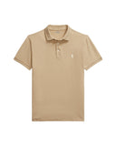 Custom Slim Fit Stretch Mesh Polo Shirt Classic Khaki - Unmatched Kicks - ralph lauren