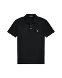Custom Slim Fit Stretch Mesh Polo Shirt Polo Black - Unmatched Kicks - ralph lauren