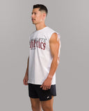 Dark Haven Cut Off - White - Unmatched Kicks - Alphalete
