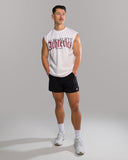 Dark Haven Cut Off - White - Unmatched Kicks - Alphalete