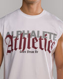 Dark Haven Cut Off - White - Unmatched Kicks - Alphalete