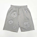 Denim Tears Cashmere Swarovski Cotton Wreath Shorts Grey - Unmatched Kicks - DENIM TEARS