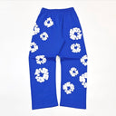 Denim Tears Cotton Wreath Baggy Sweatpants Blue - Unmatched Kicks - DENIM TEARS