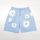 Denim Tears Cotton Wreath Sweatshorts Light Blue - Unmatched Kicks - DENIM TEARS