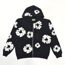 Denim Tears Cotton Wreath Zip Hoodie Black - Unmatched Kicks - DENIM TEARS