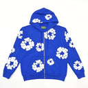 Denim Tears Cotton Wreath Zip Hoodie Blue - Unmatched Kicks - DENIM TEARS