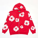 Denim Tears Cotton Wreath Zip Hoodie Red - Unmatched Kicks - DENIM TEARS