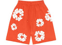 Denim Tears The Cotton Wreath Shorts Orange - Unmatched Kicks - DENIM TEARS