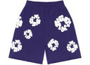 Denim Tears The Cotton Wreath Shorts Purple - Unmatched Kicks - DENIM TEARS