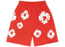 Denim Tears The Cotton Wreath Shorts Red - Unmatched Kicks - DENIM TEARS