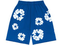 Denim Tears The Cotton Wreath Shorts Royal Blue - Unmatched Kicks - DENIM TEARS