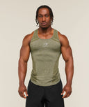 Devant Seamless Tank slim fit Canvas Green - Unmatched Kicks-GYMSHARK