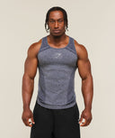 Devant Seamless Tank slim fit Heavy Blue - Unmatched Kicks-GYMSHARK