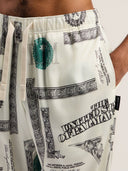 Dollar Print Wide - Leg Pants - Unmatched Kicks - Palm Angeles