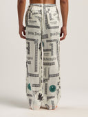 Dollar Print Wide - Leg Pants - Unmatched Kicks - Palm Angeles