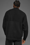 Domain Shift Rib Knit 1/4 Zip Sweater Black - Unmatched Kicks - ALO