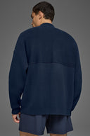Domain Shift Rib Knit 1/4 Zip Sweater Navy - Unmatched Kicks - ALO