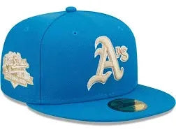 Mens New Era Blue Stone Oakland Athletics 1989 World Series Battle of the Bay Snapback