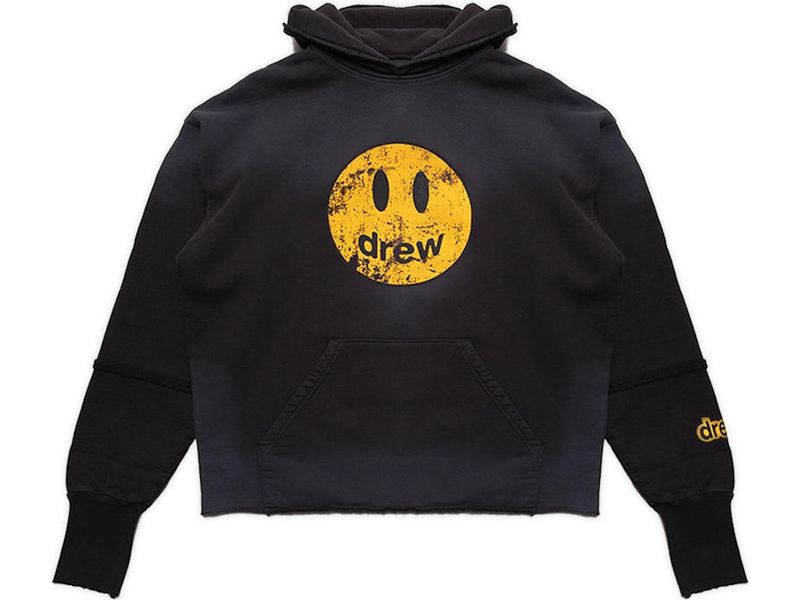 drew house deconstructed mascot hoodie faded black