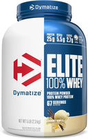 Dymatize Elite 100% Whey Protein Powder, Cookies & Cream, 25g of Protein, 5.5g BCAAs, Less Than 140 Cal., Gluten Free, 2g Carb, 2g Sugar, 3g Fat (63 Servings) - Unmatched Kicks-Dymatize