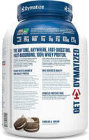Dymatize Elite 100% Whey Protein Powder, Cookies & Cream, 25g of Protein, 5.5g BCAAs, Less Than 140 Cal., Gluten Free, 2g Carb, 2g Sugar, 3g Fat (63 Servings) - Unmatched Kicks-Dymatize